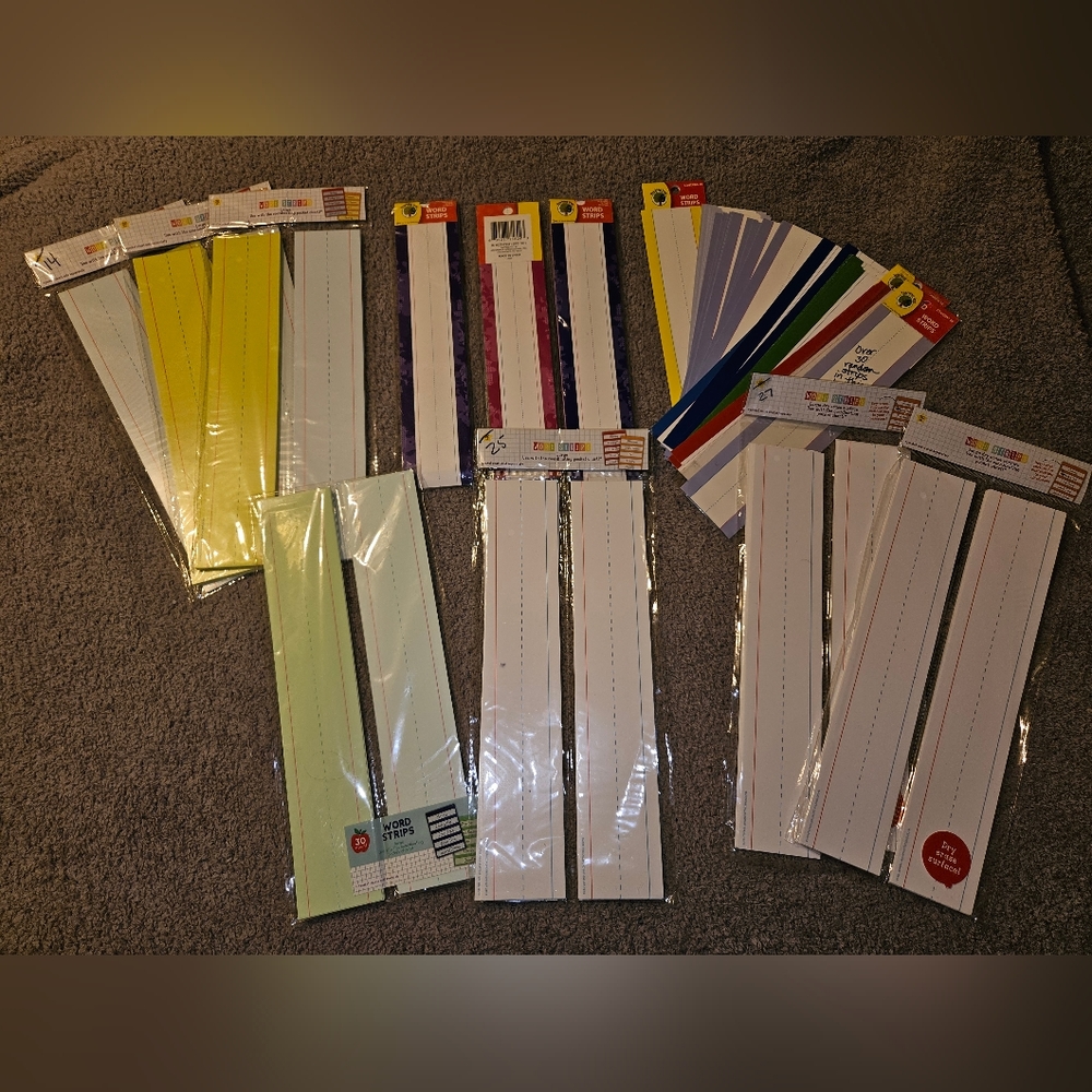 Word Strips Teacher Materials Use with Pocket Charts